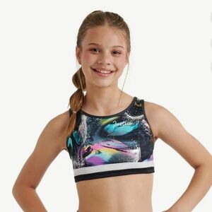 Justice Blue and Purple Sports Bra Reversible